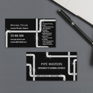 Professionell Silver Plumber Rör VS-RVS Verktyg Visitkort