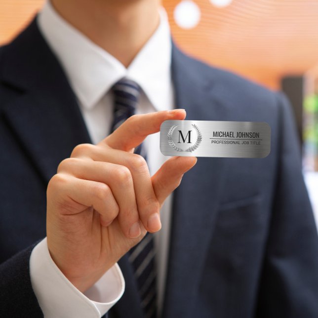 Professionell Silver Stainless Steel Metall skrive Namnbricka (Skapare uppladdad)