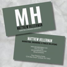 Professionell Simple Green Monogram