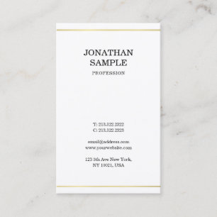 Professionell Simple Kreativ Design Modern Guld Visitkort
