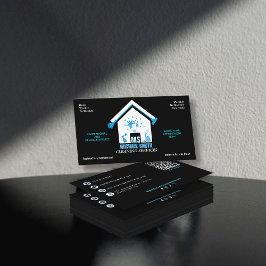 Professionell Simple Logotyp Städning Services Bla Visitkort