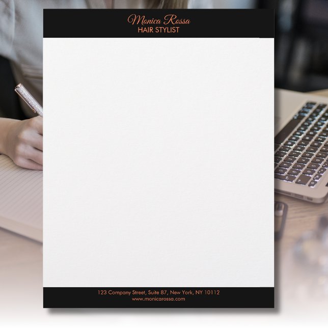 Professionell Simple Modern Coral Letterhead Brevhuvud (Skapare uppladdad)