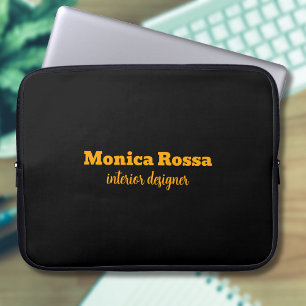 Professionell Simple Modern Neon Orange Black Laptop Fodral