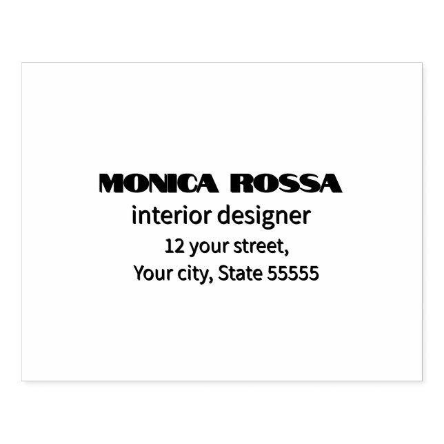 Professionell Simple Modern Neon Rosa Black Stämpel (Tryck)