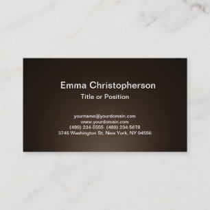 Professionell Simple Plain Modern Sepia Brown Visitkort