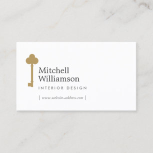 Professionell Skeleton Nyckel Logotyp Realtor Visitkort