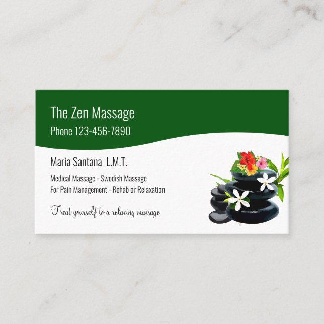 Professionell skönhetsmassage visitkort (Framsida)