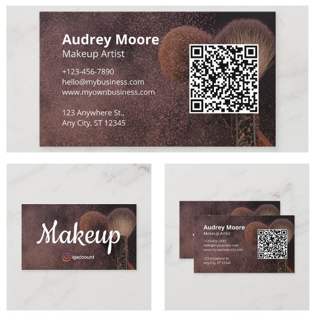 Professionell skönhetssminkör visitkort (Professional Beauty Makeup Artist Business Card
)