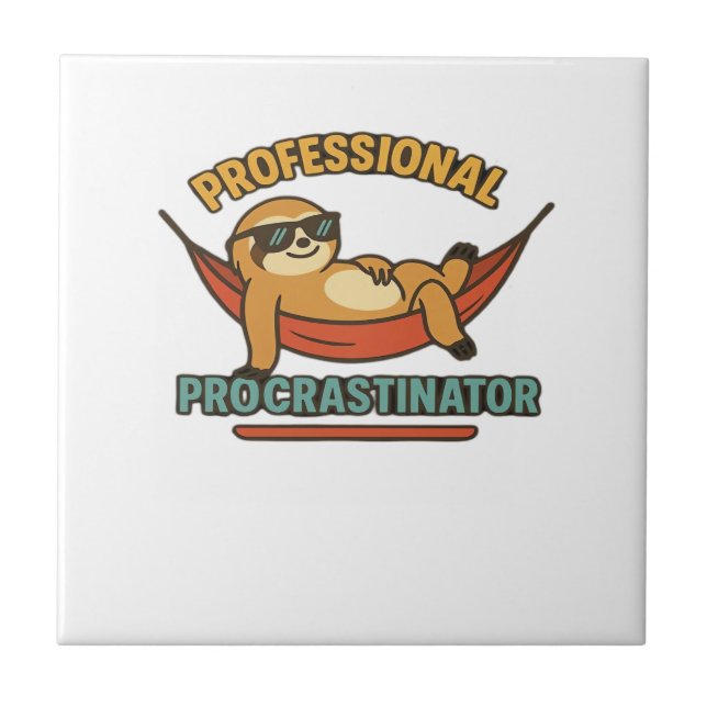 Professionell Slarvtrög Retro T-Shirt Kl Kakelplatta (Framsidan)