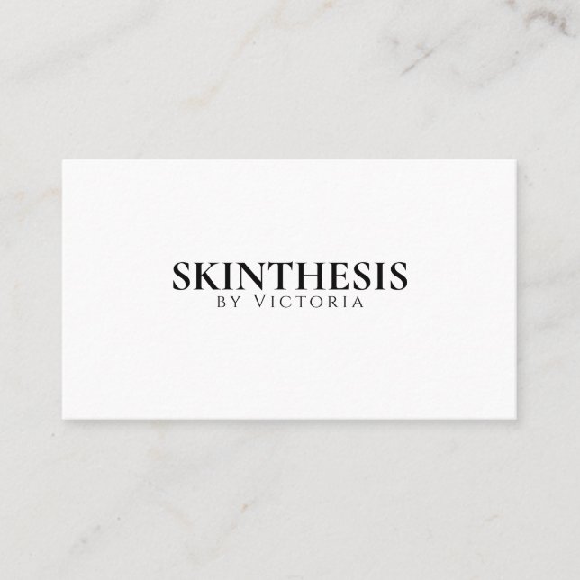 Professionell Sleek Minimalist Luxury Skin Care Visitkort (Framsida)