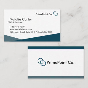 Professionell Sleek Modern Typography Geometric Visitkort
