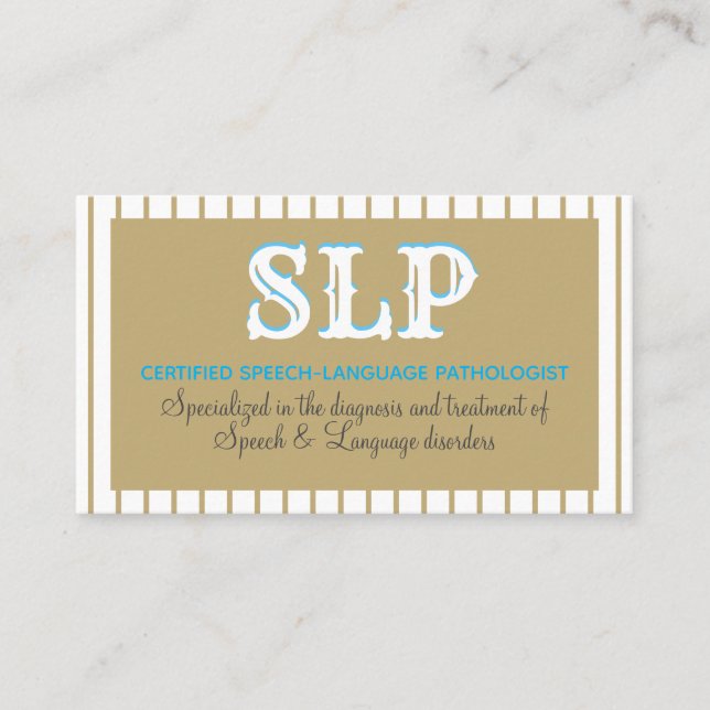 Professionell SLP-affärskort Visitkort (Framsida)