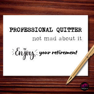Professionell Sluta-pension Humor Kort