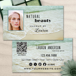 Professionell smink Beach Beauty QR-kod Visitkort
