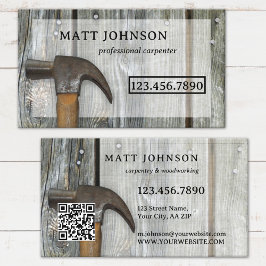 Professionell snickare Konstruktion QR-kod Visitkort