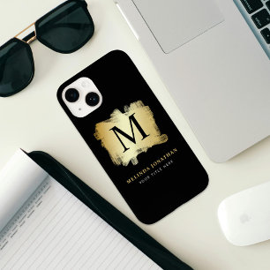 Professionell Snyggt Black Guld Push Monogram