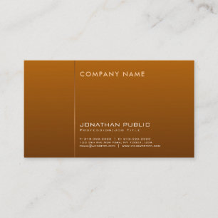 Professionell Snyggt Brown Company Modern Plain Visitkort