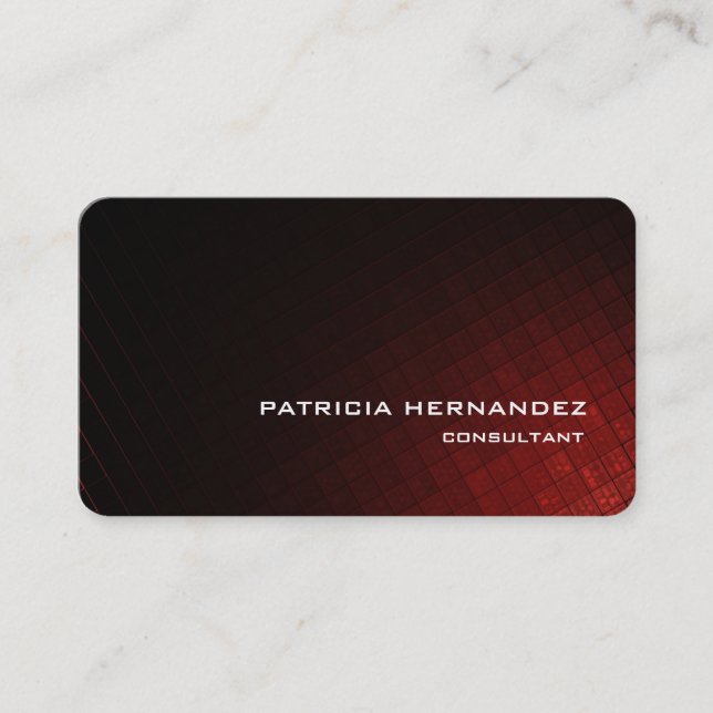 Professionell Snyggt Brown Red Modern Elegant Visitkort (Framsida)