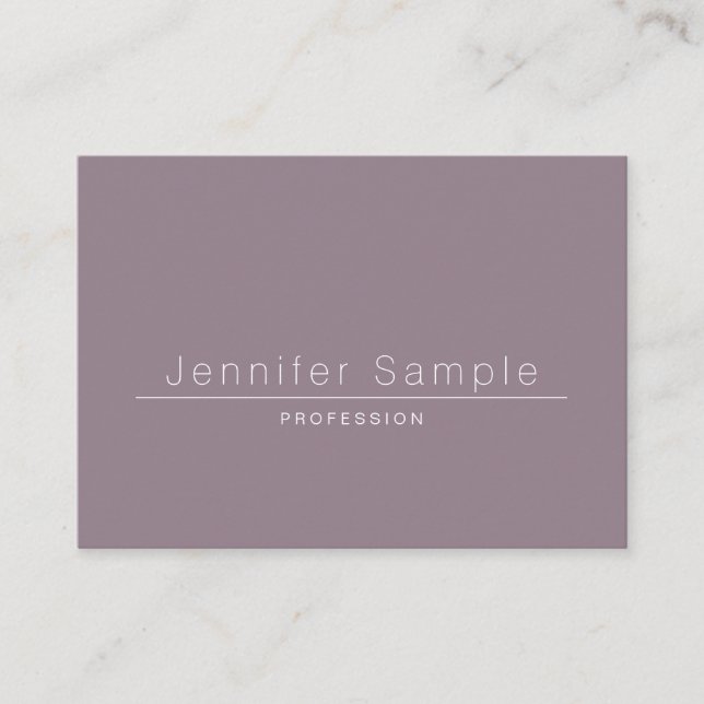 Professionell Snyggt Clean Modern Salon Plain Luxe Visitkort (Framsida)