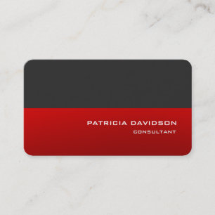 Professionell Snyggt Grått Red Modern Elegant Visitkort
