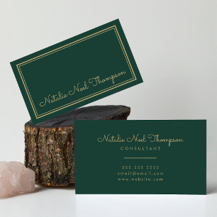 Professionell Snyggt Monogram-skript Namn Guld Visitkort