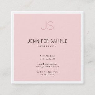Professionell Snyggt Monogram Sleek Design Luxury Fyrkantigt Visitkort