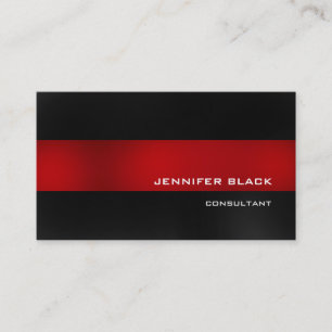 Professionell Snyggt Red Mörk Grått Modern Elegant Visitkort
