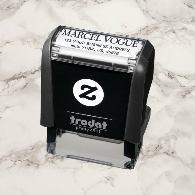Professionell Snyggt Typografi, Returadress Självfärgande Stämpel (Skapare uppladdad)