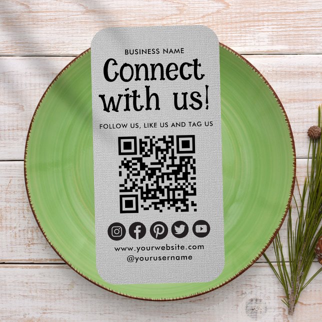 Professionell Social Media Website Modern Grått Visitkort (Skapare uppladdad)