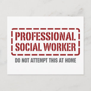 Professionell Social Worker Vykort