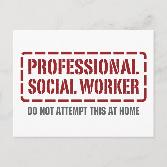 Professionell Social Worker Vykort (Framsida)