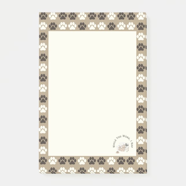 Professionell sofftestare – Cozy Paws Collection Post-it Block (Framsida)