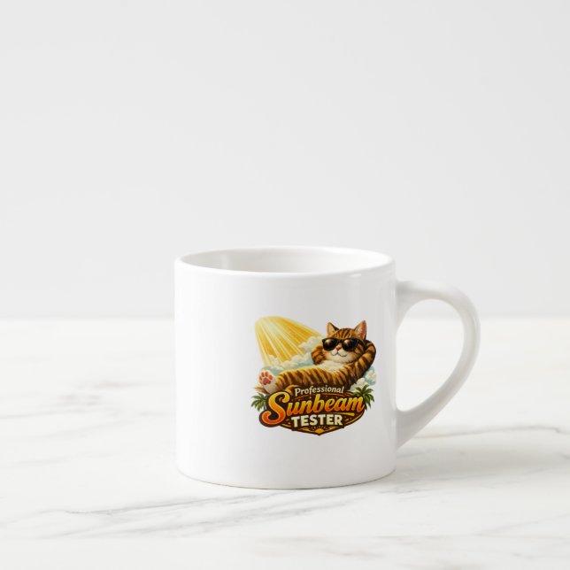 Professionell solstråletestare Rolig katt Esp Espressomugg (Höger)