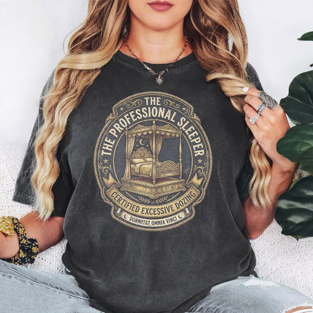 Professionell Sömnare Certifierad Slummer Emblem T Shirt (Skapare uppladdad)