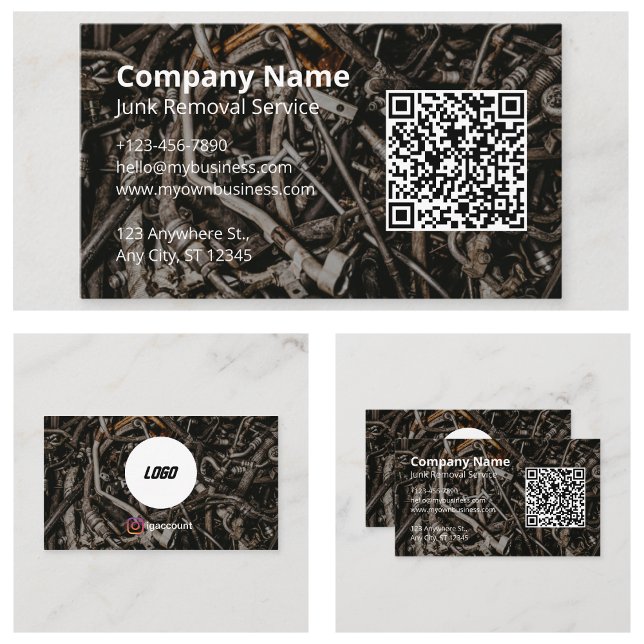 Professionell Sophämtningstjänst Visitkort (Professional Junk Removal Service Business Card
)