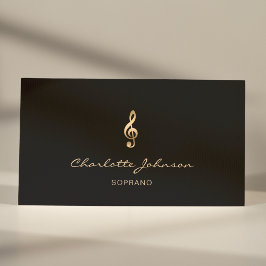Professionell Soprano Guld Treble Clef Singer Visitkort