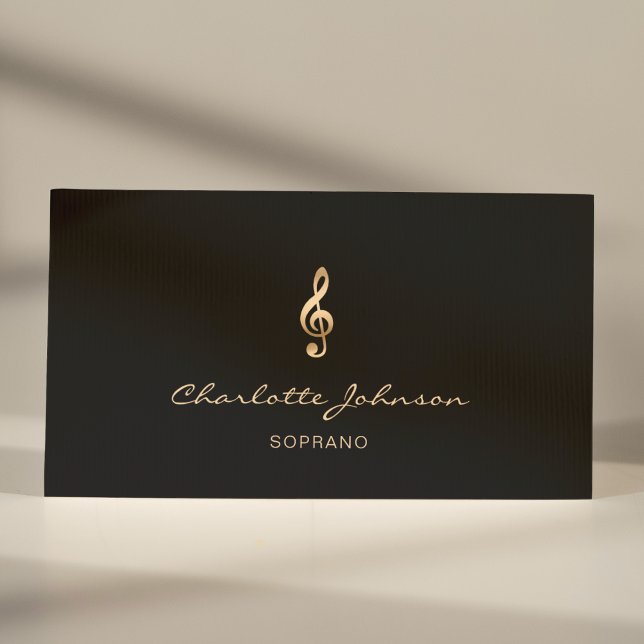 Professionell Soprano Guld Treble Clef Singer Visitkort (Skapare uppladdad)