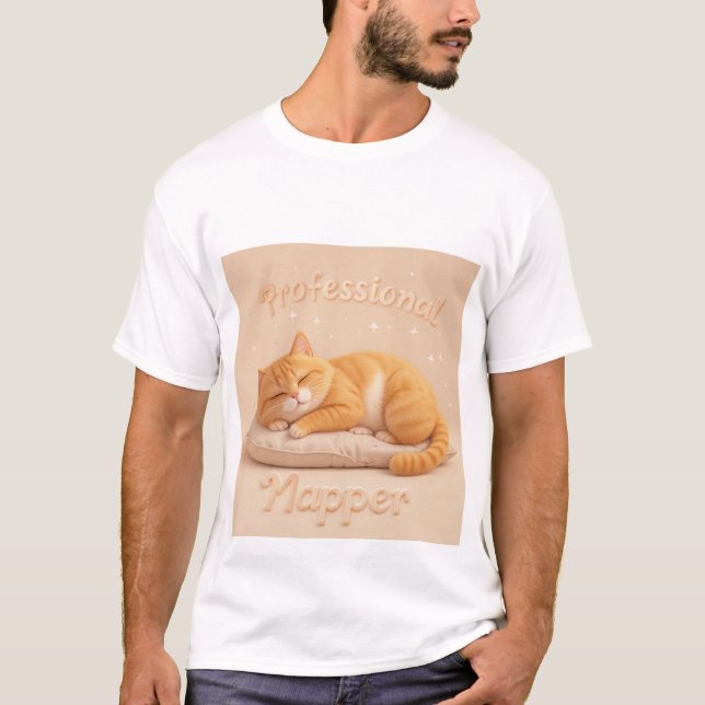 Professionell Sovande Katt Söt Sovande Kattunge  T Shirt (Framsida)
