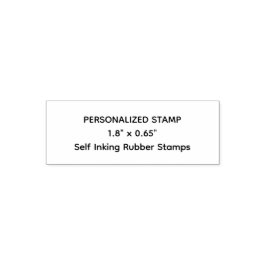 Professionell specialdesignad 1,8" x 0,65" självbl självfärgande stämpel