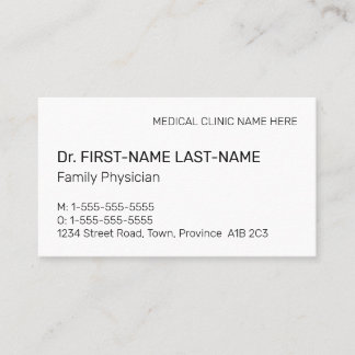 Professionell Specialistiskt Affärskort inom medic Visitkort