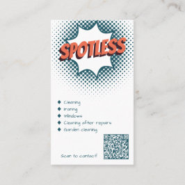 Professionell Spotless Blue & White Cleaner Visitkort