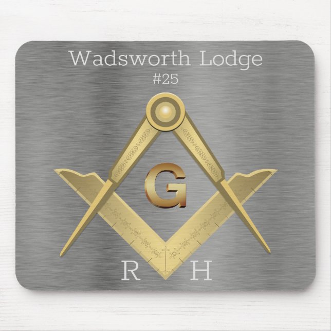 Professionell Square och Compass Masonic Musmatta (Framsidan)