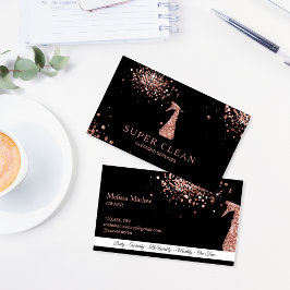 Professionell Städning House Keeping Spray Flaska Visitkort