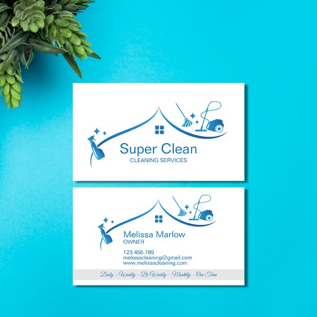 Professionell Städning House Services Visitkort (Cleaning Logo Design is an original artwork by Savanamm)