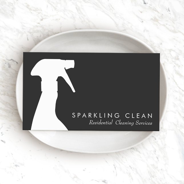 Professionell Städning Service Spray Flaska Visitkort (Skapare uppladdad)