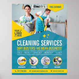 Professionell städtjänst poster