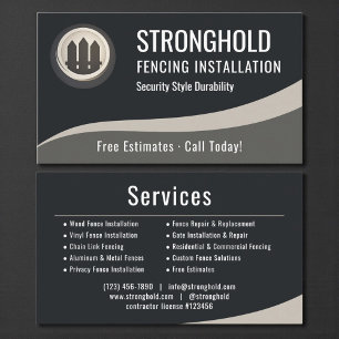 Professionell Staketinstallationsfirma Visitkort
