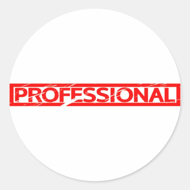 Professionell stämpel runt klistermärke (Framsida)