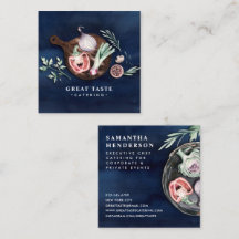 Professionell Stilren Blå Akvarell Catering