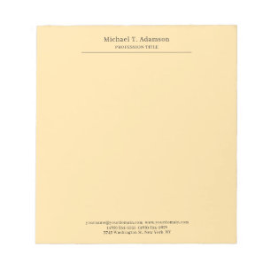 Professionell Stilren Elegant Enkel Modern Beige Anteckningsblock